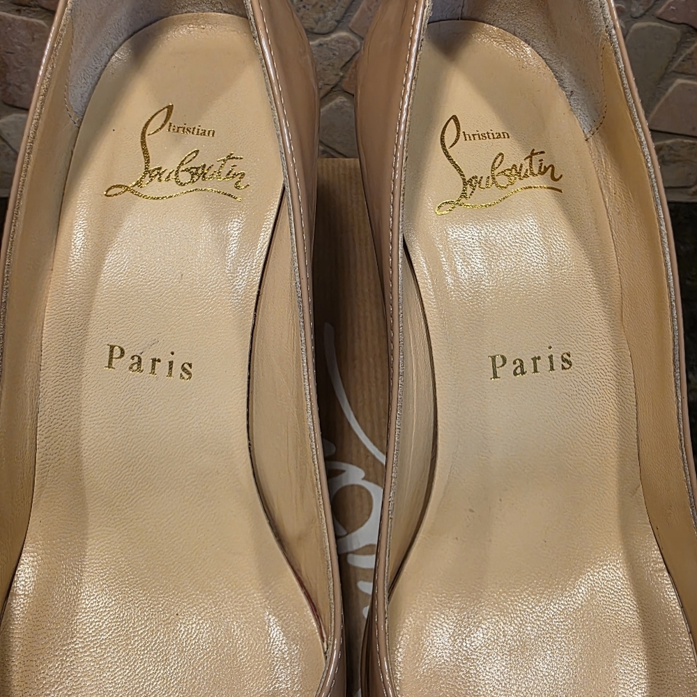 Christian LOUBOUTIN Simple Pump- Nude Round Toe 70 - Picture 4 of 10